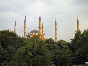 Blue Mosque at sunset
